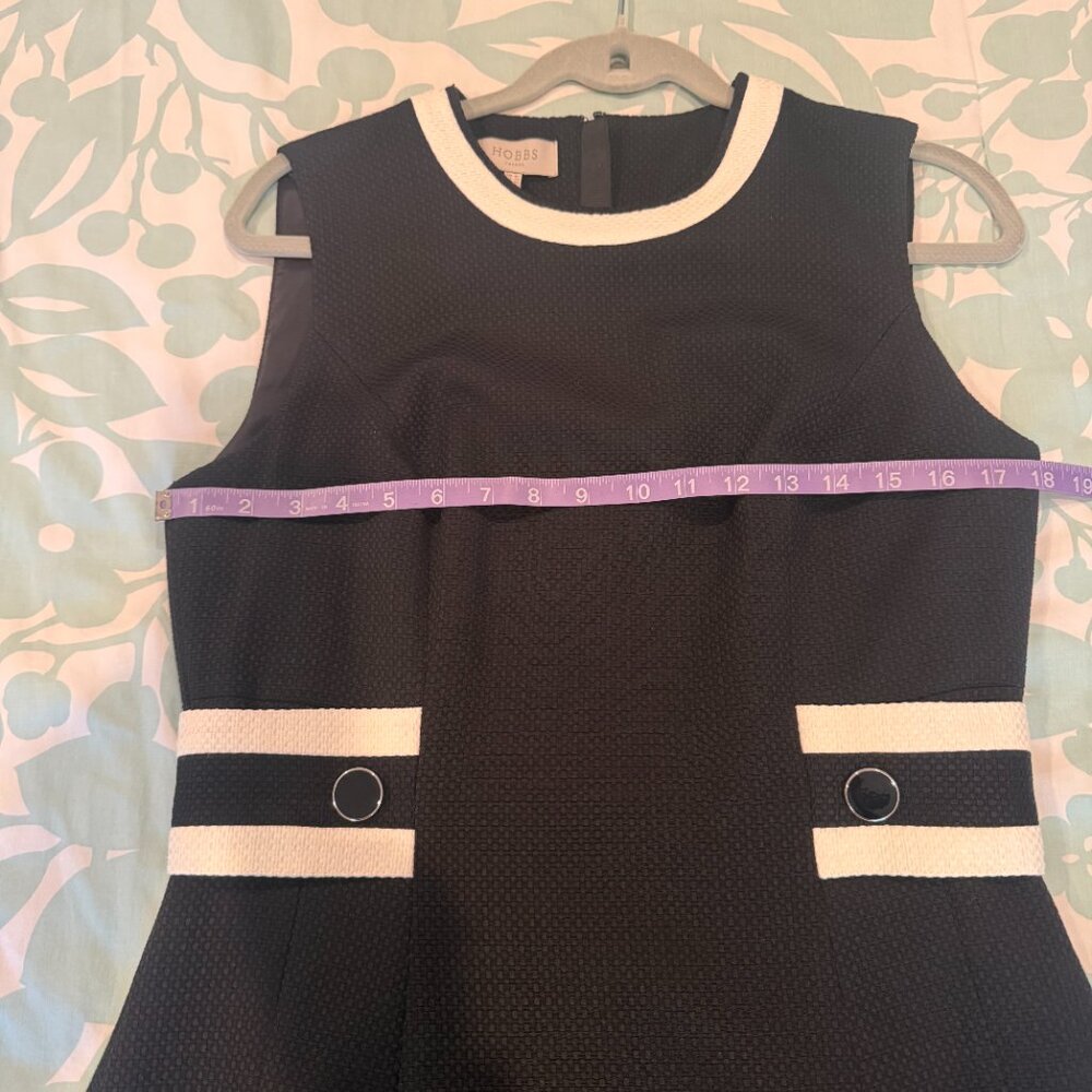 HOBB Jacquie Dress, size 8 Black /Ivory - Picture 12 of 14